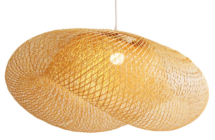 DKD Home Decor Lampara Techo Balines Natural Bambu 60 x 45 x 105 cm Hecho a Mano E27 DKD Home Decor Lampara Techo Balines Natural Bambu 60 x 45 x 105 cm Hecho a Mano E27