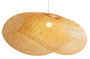 DKD Home Decor Lampara Techo Balines Natural Bambu 60 x 45 x 105 cm Hecho a Mano E27