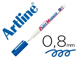 Artline EK-444 XF Rotulador Permanente Azul Punta Redonda 0.8 mm para Metal Caucho y Plástico
