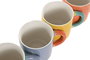 DKD Home Decor Mug Moderno Porcelana Naranja Turquesa 350ml 7.5 x 9 x 8.4 cm (12 Unidades)