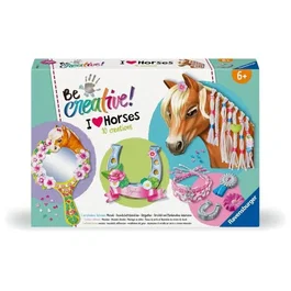 Ravensburger Be Creative Horse Kit con 10 Caballetes Multicolores y Lápiz Edad 7