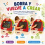 JugaToys Pizarra 4 en 1 con luz fluorescente y accesorios