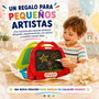 JugaToys Pizarra 4 en 1 con luz fluorescente y accesorios