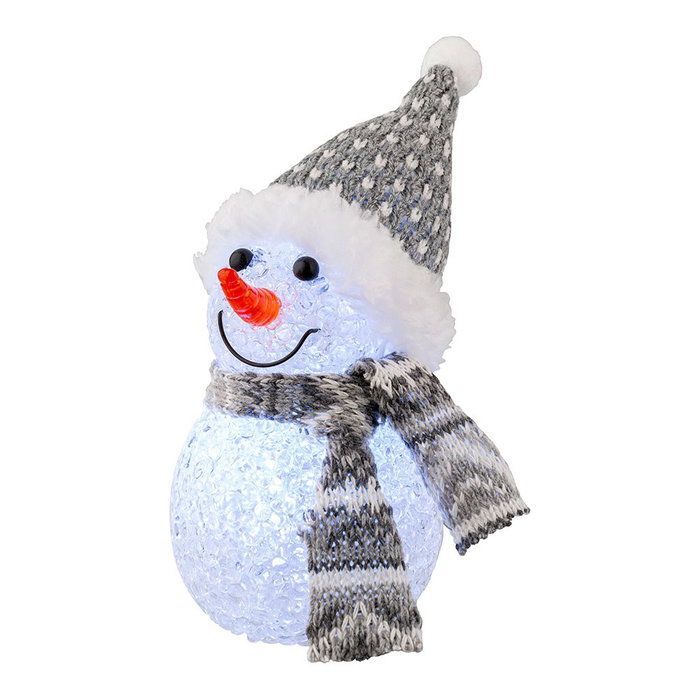 Lumineo Muñeco de nieve con microled, modelos variados, Ø6 x 16 cm Lumineo Muñeco de nieve con microled, modelos variados, Ø6 x 16 cm