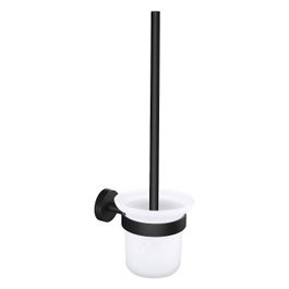 Tesa Moon Black Soporte y escobilla de inodoro Negro con Vidrio
