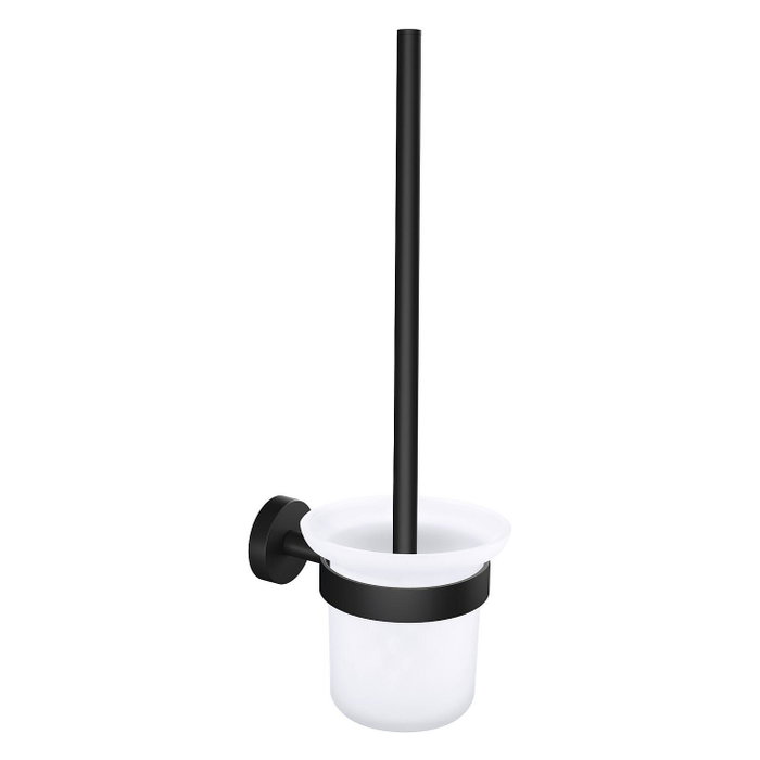 Tesa Moon Black Soporte y escobilla de inodoro Negro con Vidrio Tesa Moon Black Soporte y escobilla de inodoro Negro con Vidrio