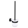 Tesa Moon Black Soporte y escobilla de inodoro Negro con Vidrio