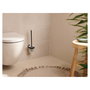 Tesa Moon Black Soporte y escobilla de inodoro Negro con Vidrio