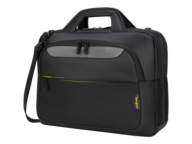 Targus City Gear 3 Topload Maletín para portátil hasta 15.6", Negro, Poliéster y Poliuretano