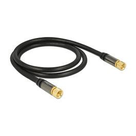 DeLOCK 88918 Cable coaxial RG-6/U con conectores F de 1 m
