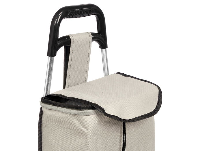 Kinvara Carro de la Compra 24 Litros Gris con Ruedas, Dimensiones 78.5x33x6 cm (Set de 8)