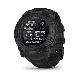 Garmin Instinct® 3 Solar Tactical Edition - Reloj Inteligente GPS, 50 mm, Pantalla AMOLED Táctil, Energía Solar, 40 Días Batería, Negro, Unisex