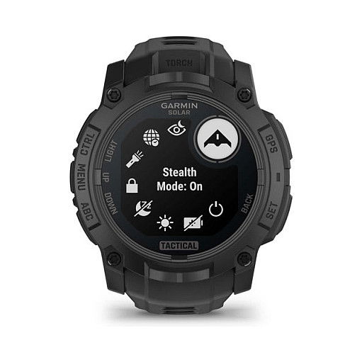 Garmin Instinct® 3 Solar Tactical Edition - Reloj Inteligente GPS, 50 mm, Pantalla AMOLED Táctil, Energía Solar, 40 Días Batería, Negro, Unisex