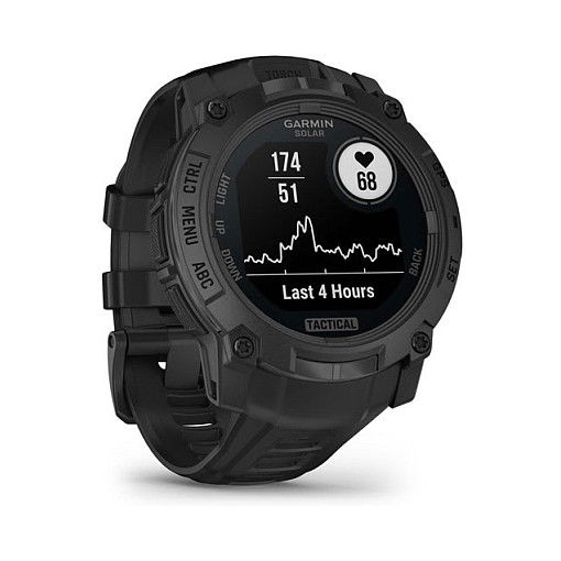 Garmin Instinct® 3 Solar Tactical Edition - Reloj Inteligente GPS, 50 mm, Pantalla AMOLED Táctil, Energía Solar, 40 Días Batería, Negro, Unisex