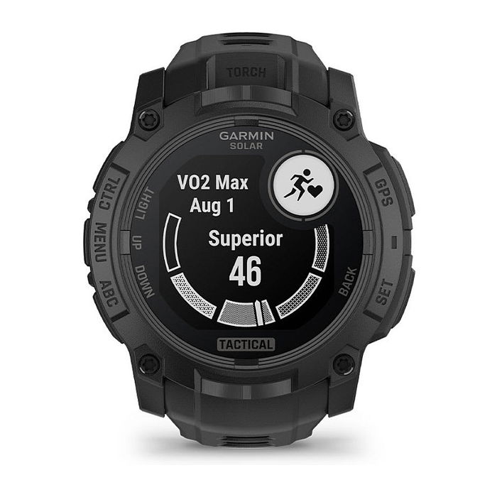 Garmin Instinct® 3 Solar Tactical Edition - Reloj Inteligente GPS, 50 mm, Pantalla AMOLED Táctil, Energía Solar, 40 Días Batería, Negro, Unisex