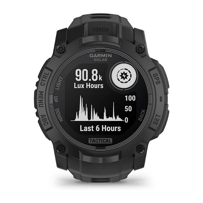 Garmin Instinct® 3 Solar Tactical Edition - Reloj Inteligente GPS, 50 mm, Pantalla AMOLED Táctil, Energía Solar, 40 Días Batería, Negro, Unisex