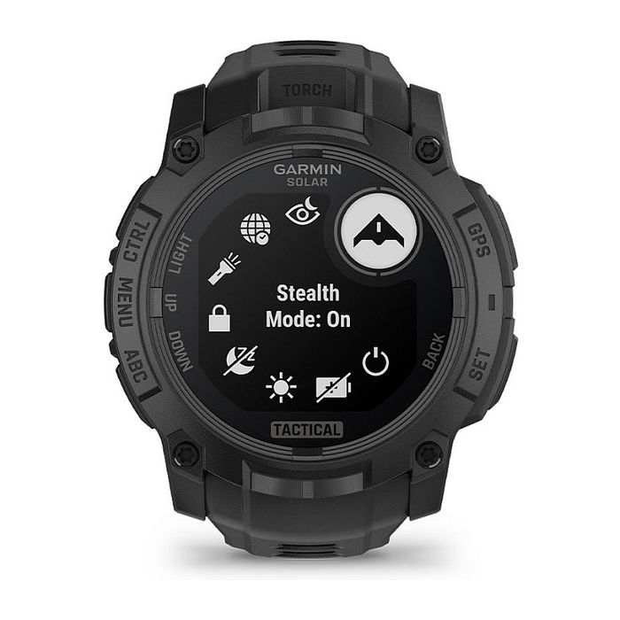 Garmin Instinct® 3 Solar Tactical Edition - Reloj Inteligente GPS, 50 mm, Pantalla AMOLED Táctil, Energía Solar, 40 Días Batería, Negro, Unisex