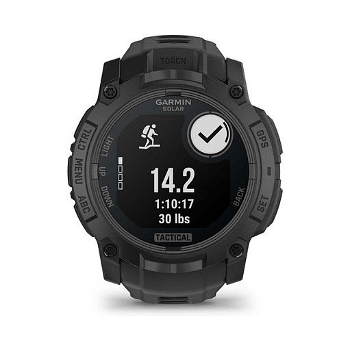 Garmin Instinct® 3 Solar Tactical Edition - Reloj Inteligente GPS, 50 mm, Pantalla AMOLED Táctil, Energía Solar, 40 Días Batería, Negro, Unisex