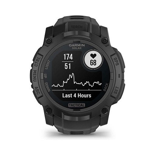 Garmin Instinct® 3 Solar Tactical Edition - Reloj Inteligente GPS, 50 mm, Pantalla AMOLED Táctil, Energía Solar, 40 Días Batería, Negro, Unisex