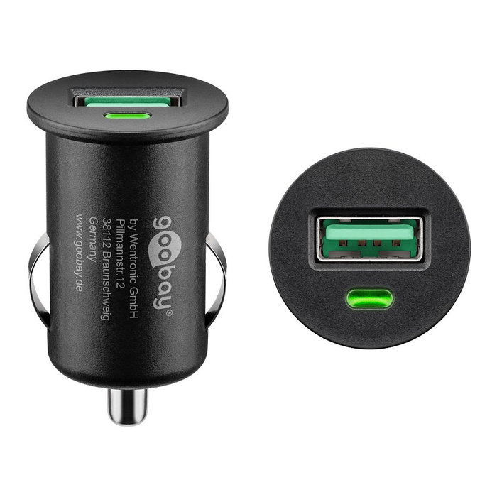 Goobay KFZ-Ladeadapter 18W negro