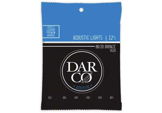 DARCO Juego Acústica Bronze 80/20 Light 12-54 Cuerdas para Guitarra DARCO Juego Acústica Bronze 80/20 Light 12-54 Cuerdas para Guitarra