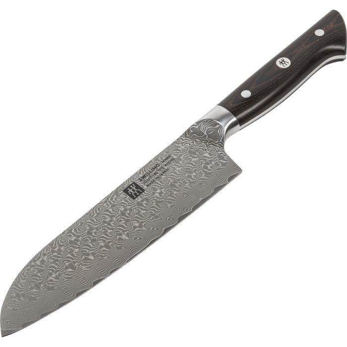 Zwilling TANREI Santoku 18 cm con hoja de Damasco y mango de madera