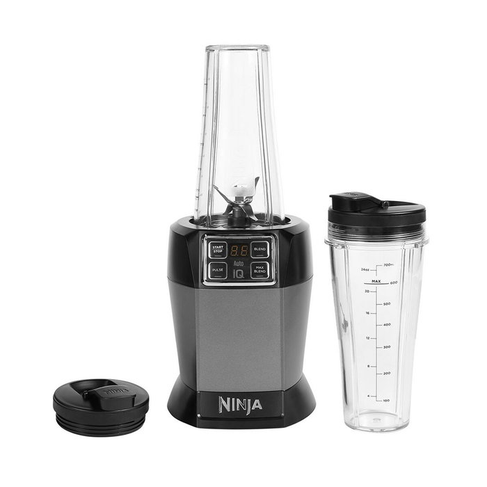 Ninja BN495EU Batidora de Vaso Individual con Auto-iQ, 1000 W, 2 x 700 ml