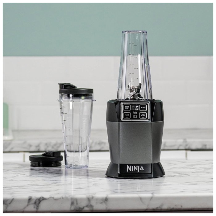 Ninja BN495EU Batidora de Vaso Individual con Auto-iQ, 1000 W, 2 x 700 ml