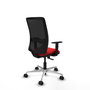 PIQUERAS Y CRESPO Silla de oficina Zulema con mecanismo Sincro, Rojo y Negro