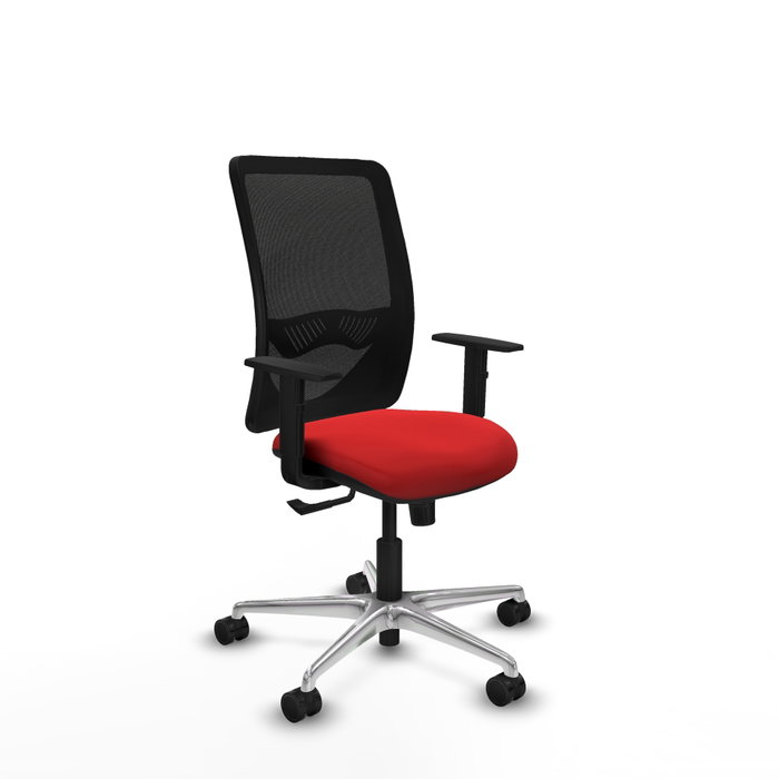 PIQUERAS Y CRESPO Silla de oficina Zulema con mecanismo Sincro, Rojo y Negro PIQUERAS Y CRESPO Silla de oficina Zulema con mecanismo Sincro, Rojo y Negro