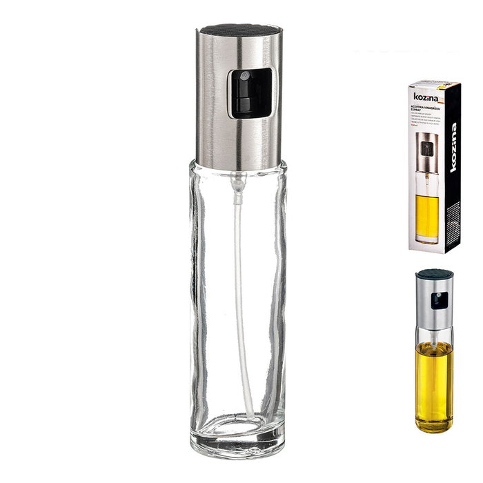 Kozina Aceitera y Vinagrera Spray Pulverizador de Aceite y Vinagre 150 ml Cristal/Metal Kozina Aceitera y Vinagrera Spray Pulverizador de Aceite y Vinagre 150 ml Cristal/Metal
