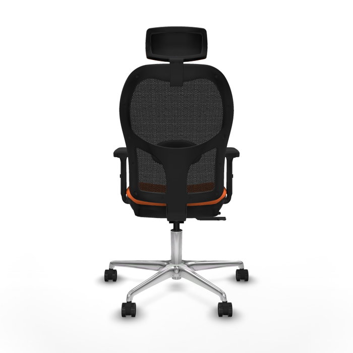 PIQUERAS Y CRESPO Silla de oficina Jorquera con mecanismo Sincro/Traslack, Naranja y Negro