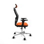 PIQUERAS Y CRESPO Silla de oficina Jorquera con mecanismo Sincro/Traslack, Naranja y Negro
