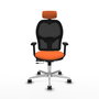 PIQUERAS Y CRESPO Silla de oficina Jorquera con mecanismo Sincro/Traslack, Naranja y Negro
