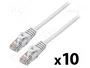 LANBERG Pack de 10 Patch cord Cat 5e U/UTP 1,5m Gris