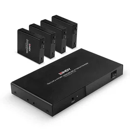 Lindy 38262 Extensor y Divisor HDMI 4K60 de 4 Puertos Cat.6 70m