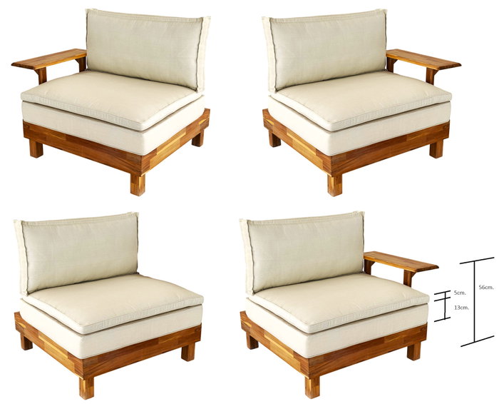 DKD Home Decor Outek 26 Sillón de Jardín y Terraza de Madera de Acacia y Poliéster Resistente al Agua y UV, Color Marrón/Beige, 85 x 70 x 98 cm DKD Home Decor Outek 26 Sillón de Jardín y Terraza de Madera de Acacia y Poliéster Resistente al Agua y UV, Color Marrón/Beige, 85 x 70 x 98 cm