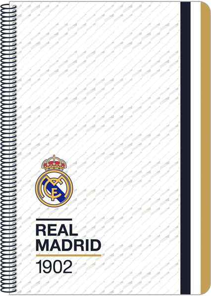 Safta Cuaderno Espiral Folio Real Madrid 1ª Equipación 23-24 Safta Cuaderno Espiral Folio Real Madrid 1ª Equipación 23-24