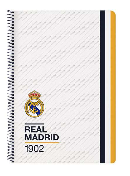 Safta Cuaderno Espiral Folio Real Madrid 1ª Equipación 23-24 Safta Cuaderno Espiral Folio Real Madrid 1ª Equipación 23-24