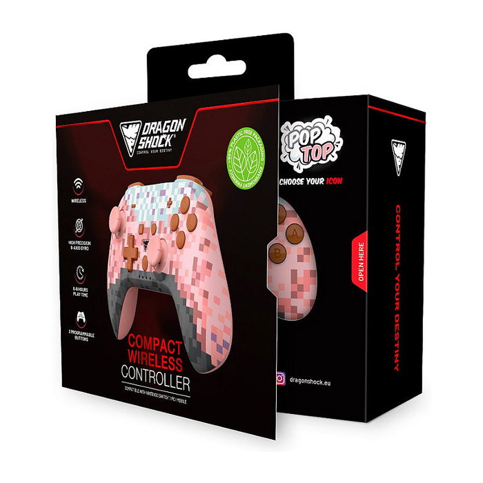 DragonShock PopTop Compact BT Wireless Controller Rosa