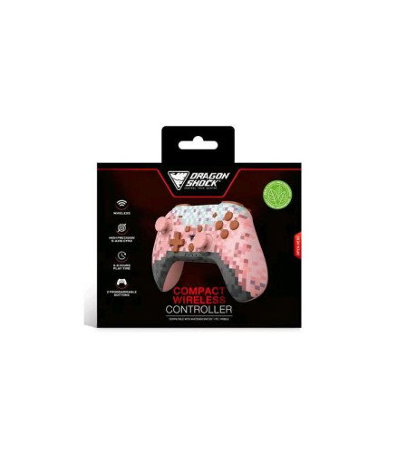Dragon Shock 160362 Mando Inalámbrico Poptop Compact BT Rosa Cubo para PC, Móviles y Nintendo Switch