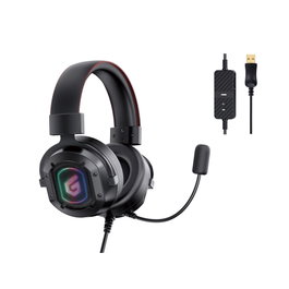 Conceptronic ATHAN02B Auriculares Gaming 7.1 USB con Micrófono y LED RGB