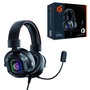 Conceptronic Auriculares Gaming con Micrófono Athan02B - Sonido Envolvente 7.1, RGB, USB, Almohadillas Supraaurales, Compatible con PC/PS4, Control de Volumen