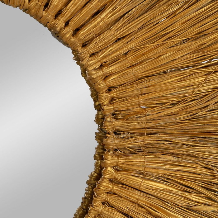 Espejo Fibra Natural Decoración 80 X 5 X 80 cm