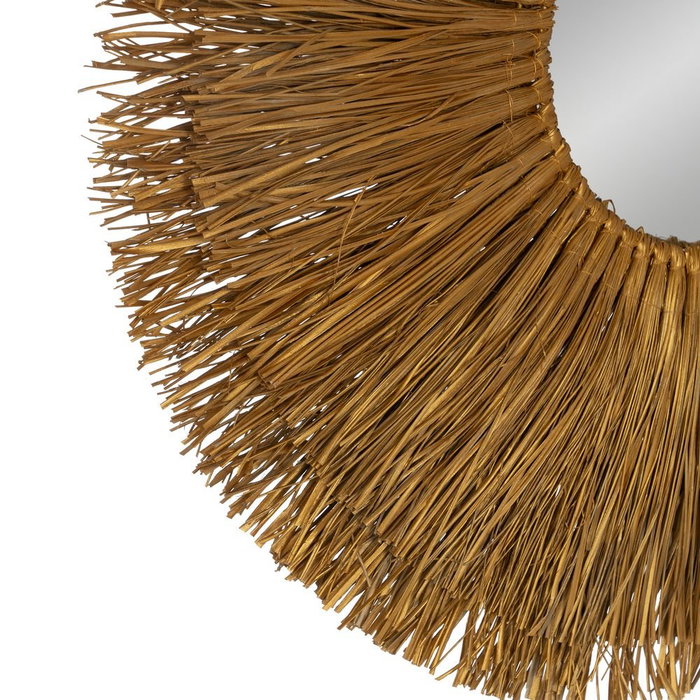 Espejo Fibra Natural Decoración 80 X 5 X 80 cm