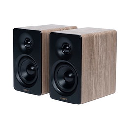 Edifier M60 Altavoces Bluetooth 2.0 66W, Rango 58-40000Hz, Negro/Madera, 4 Drivers, Conectividad Inalámbrica y Cable USB-C/Auxiliar