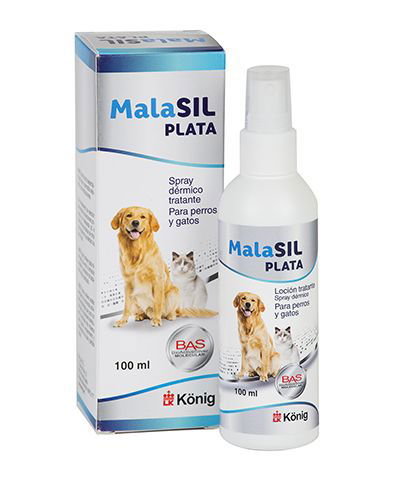 Konig Malasil Loción Spray 100ml Antibiofilm Antimicrobiano Dermatitis Canina Felina