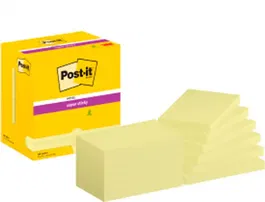 Post-it Bloc de Notas Adhesivas Super Sticky 76x127 mm Amarillo
