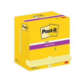 Post-it Pack 12 blocs de notas adhesivas Super Sticky 76x127 mm amarillo