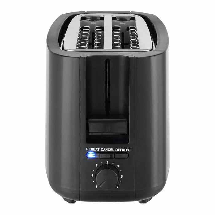 Edm Tostadora Black Design de doble ranura larga, 1400W, Negro